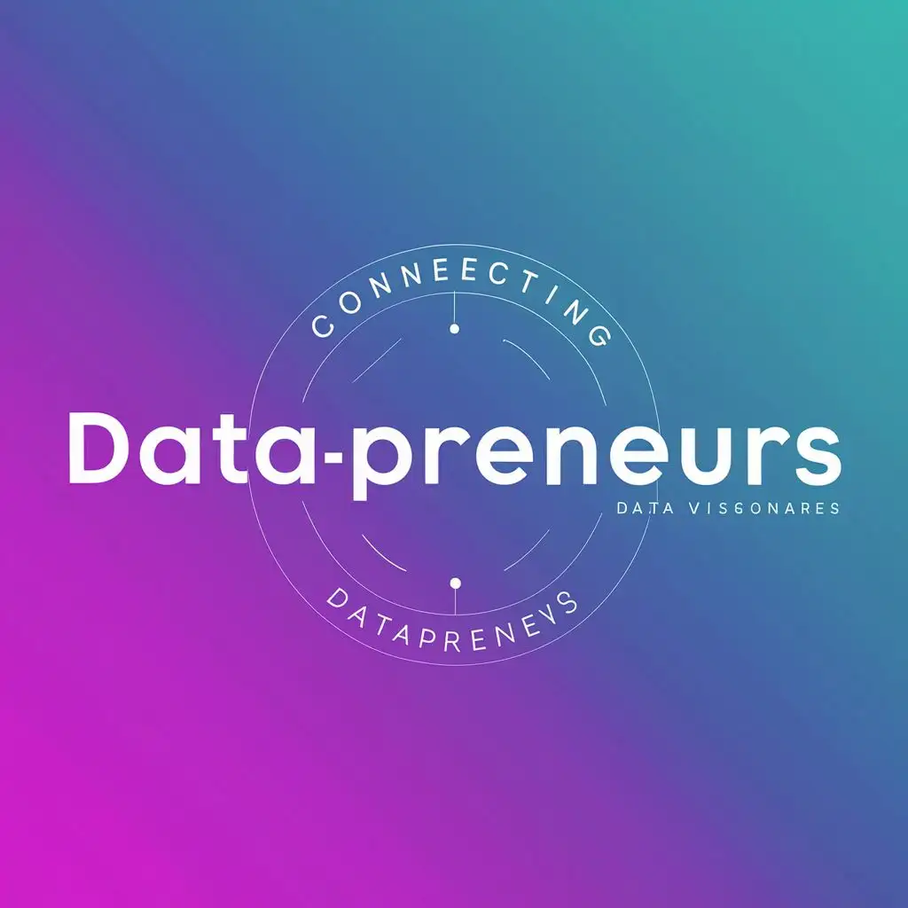 logo, connecting Data Visionaries, with the text "datapreneurs", typography, be used in Technology industry