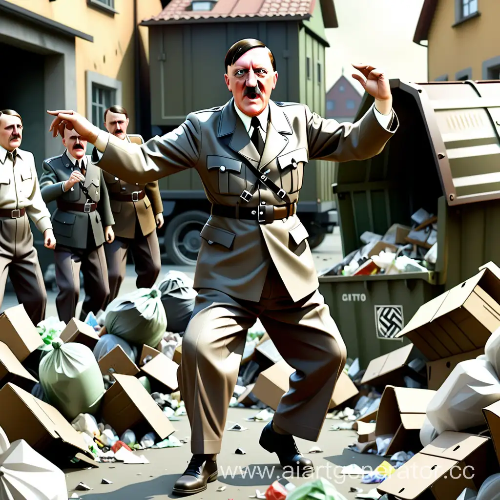 Гитлер танцует вокруг мусора
