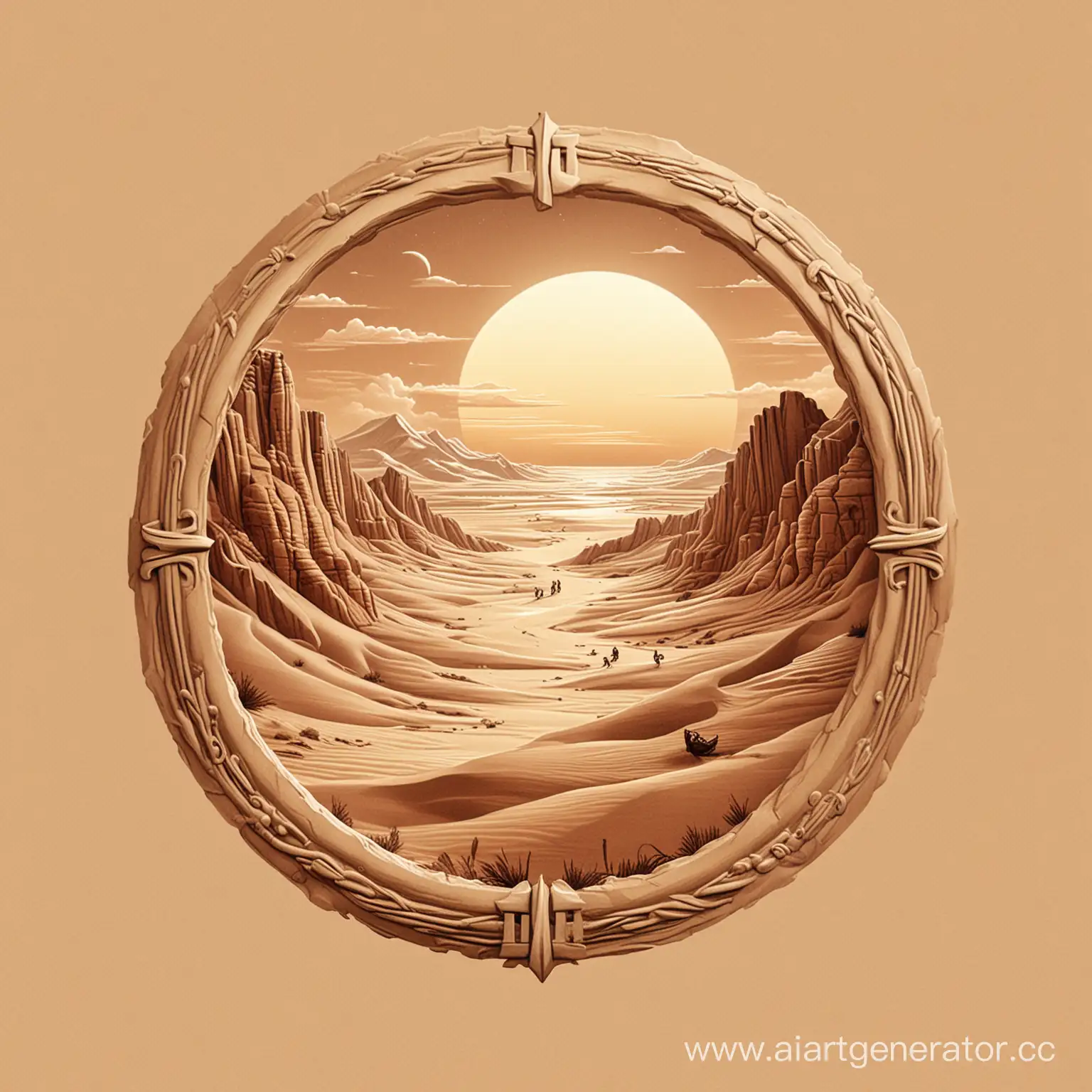 Futuristic-Art-Logo-Inspired-by-Frank-Herberts-Dune-Universe