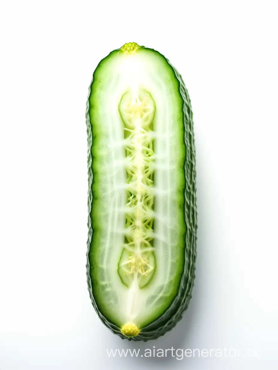  Cucumber on white background