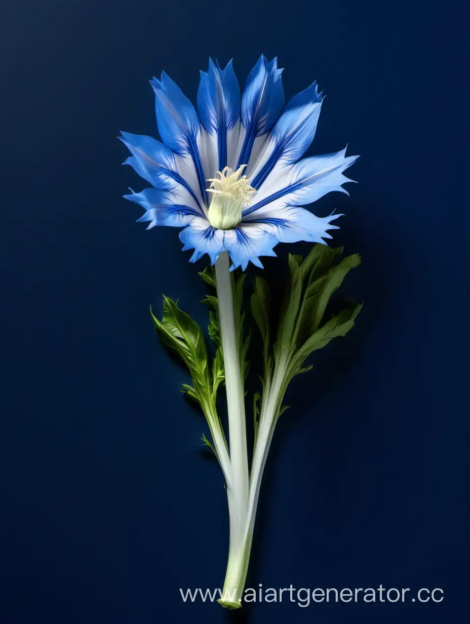 Elegant-Chicory-Blossoms-Against-a-Stylish-Dark-Blue-Canvas