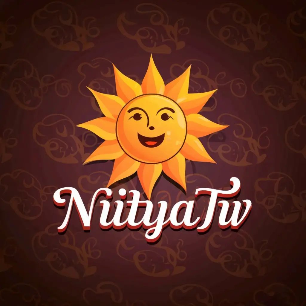 a logo design,with the text "NITYA TV", main symbol:Join the Fun, Let's All Shine in the Sun!,complex,be used in Home Family industry,clear background