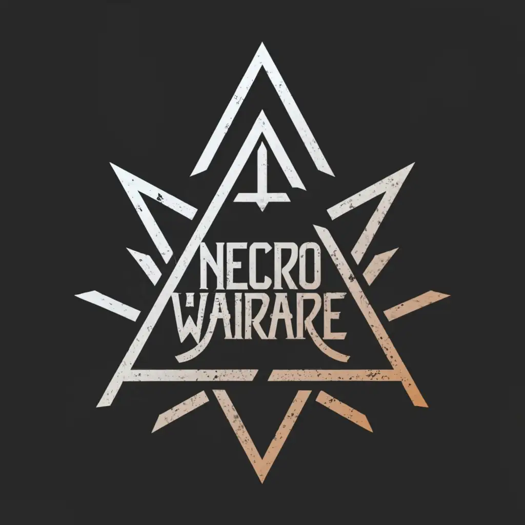 a logo design,with the text "Necro Warfare", main symbol:Triangle,Moderate,clear background