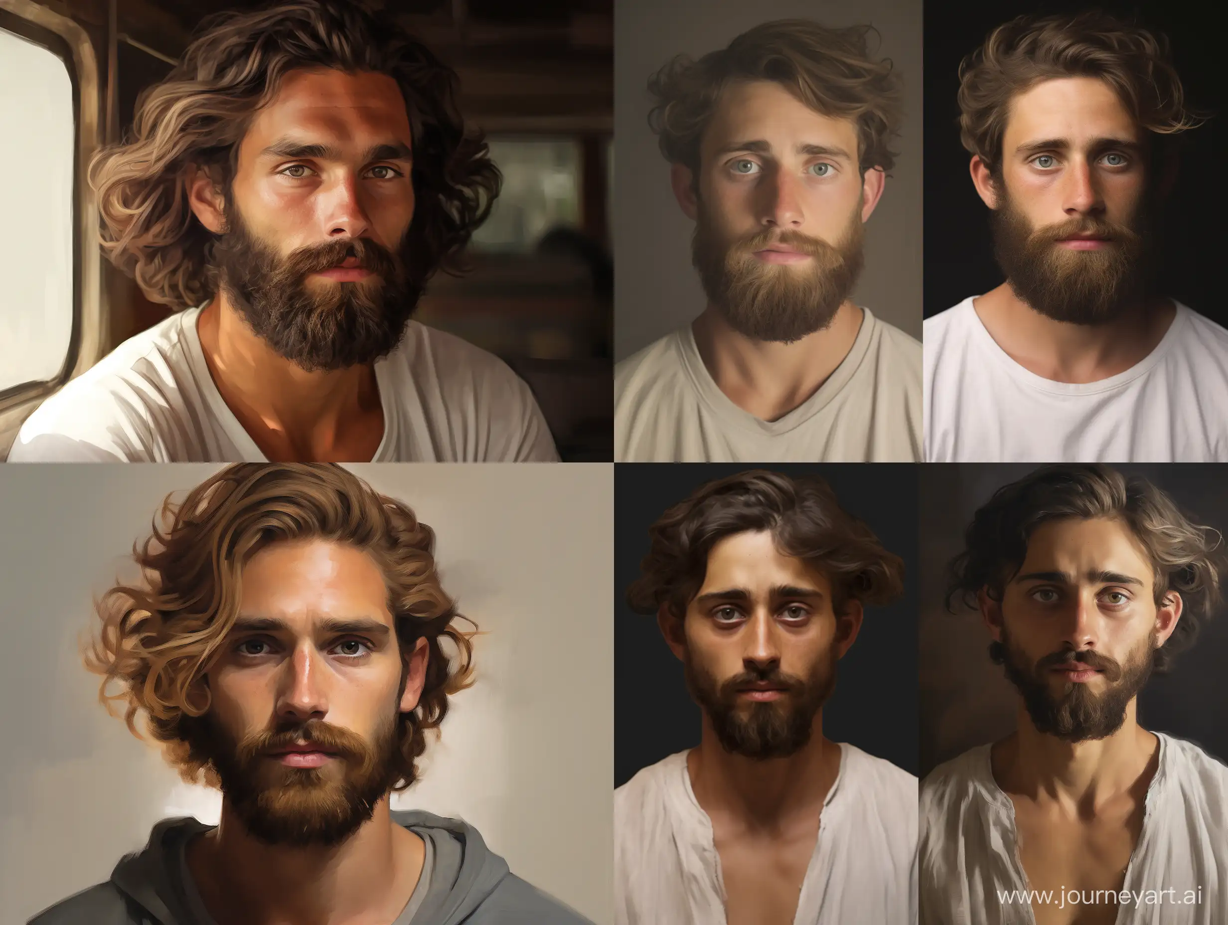 Bearded-24YearOld-White-Man-with-Tan-Complexion-in-Thoughtful-Pose