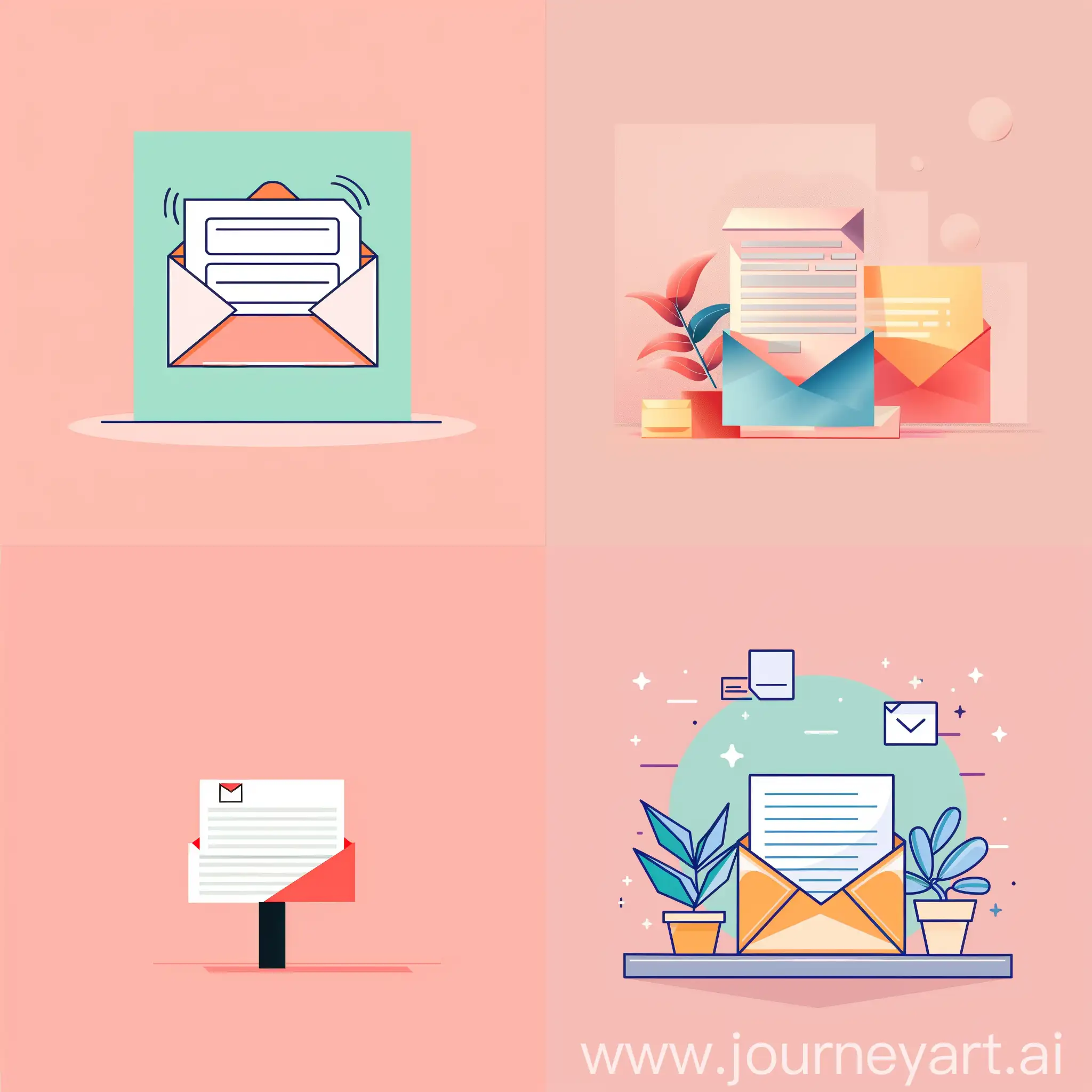 illustration a minimal graphic image about "What Is a newsletter?" with a plain color background

