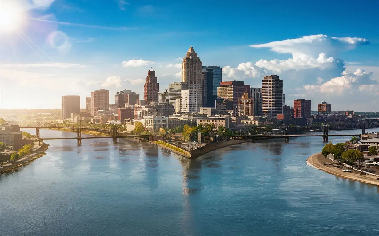 Sunny-Day-at-the-Confluence-of-the-Ohio-and-Mississippi-Rivers-in-Cairo-Illinois