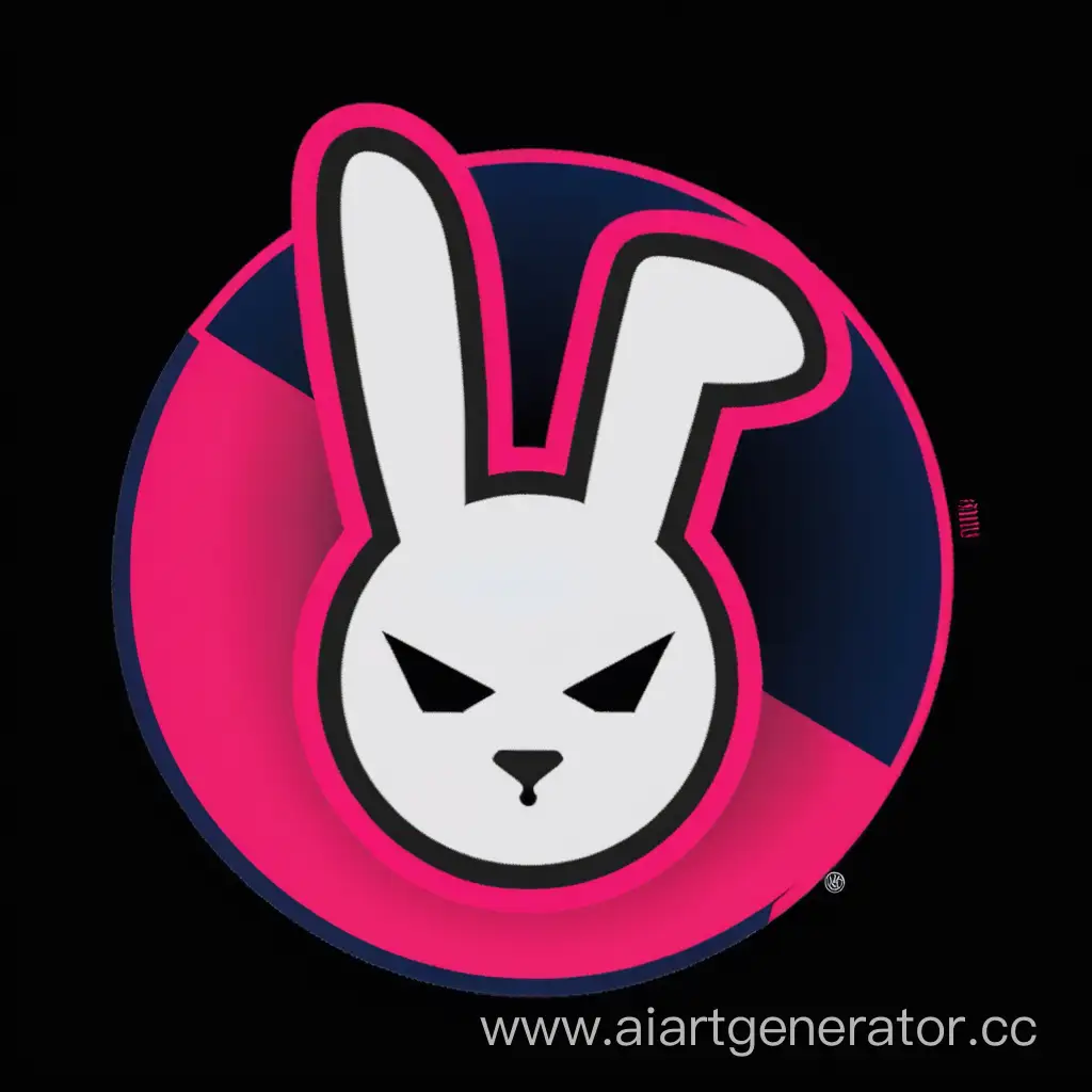 Playful-Pink-Rabbit-Frolicking-in-a-Vibrant-Wonderland