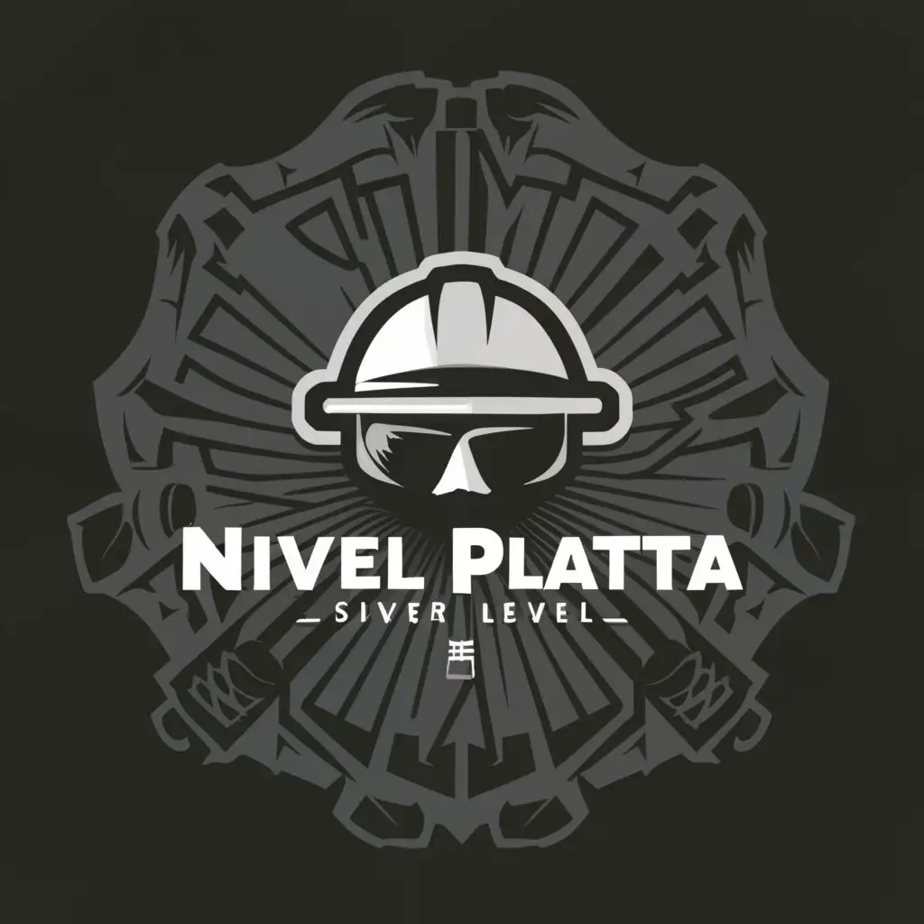 a logo design,with the text 'Silver Level', main symbol:a miners helmet and silver icon with the letters: 'Nivel Plata',Moderate,clear background
