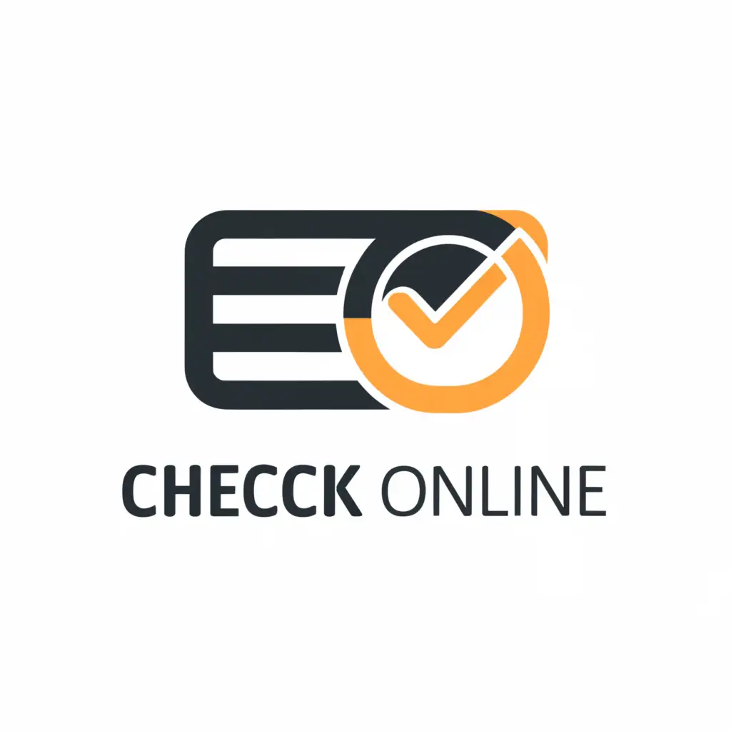 a logo design,with the text "check online", main symbol:bank check,Moderate,clear background