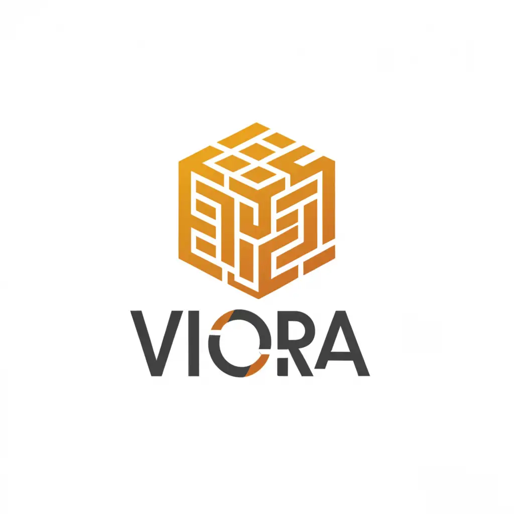a logo design,with the text "Viora", main symbol:tile,Minimalistic,be used in Construction industry,clear background