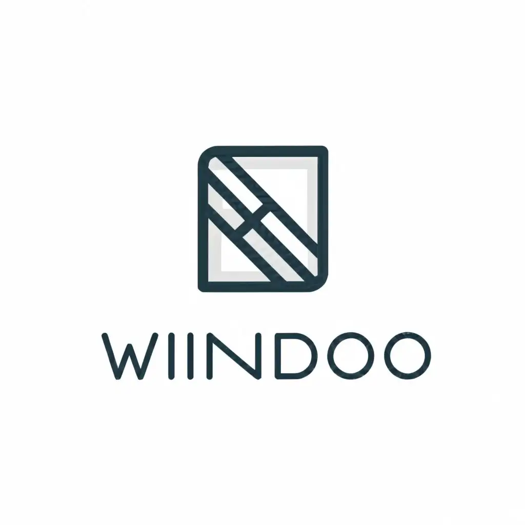 a logo design,with the text "WINDOO", main symbol:aluminum,Moderate,be used in Construction industry,clear background