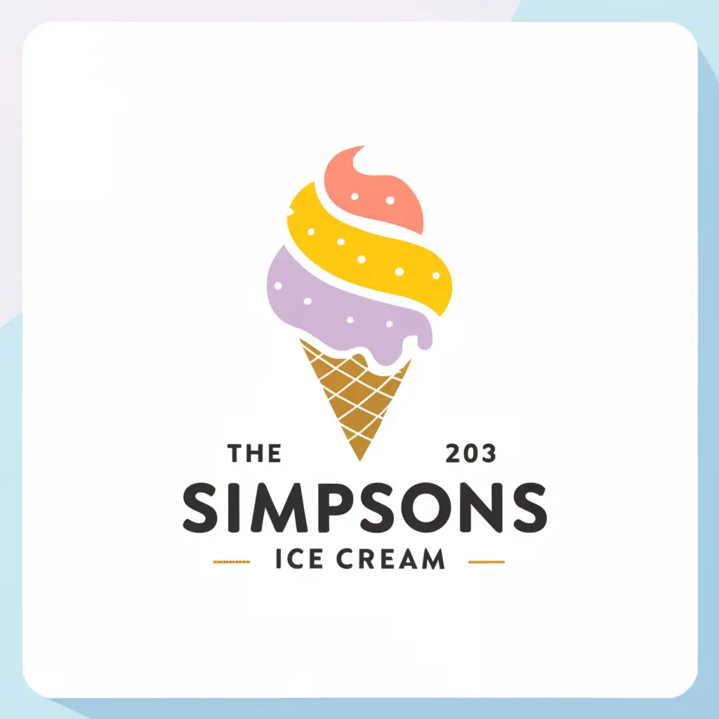 a logo design,with the text "Simpsons", main symbol:Ice cream logo branding brief

The ice cream product is a luxurious offering, and the logo and colour scheme should match the premium aspect.

The logo will be used on individual ice cream tubs as well as retail shops signage and promotional material. Small detailed logo would not be as desirable as a simpler, larger text based logo. Although a text based logo is preferred, a symbol or abstract shape of colour may work too.

Having an ice cream cone or scoop is less desirable, where a unique elegant brand logo would be better.

The business is based in Moray, in the highlands of Scotland.
The product is all 
Hand made  / Hand crafted / Artisan / Traditional / Small batch / Old fashioned / Luxurious……

These words could be incorporated into a tagline alongside the basic logo.,Minimalistic,be used in Sports Fitness industry,clear background