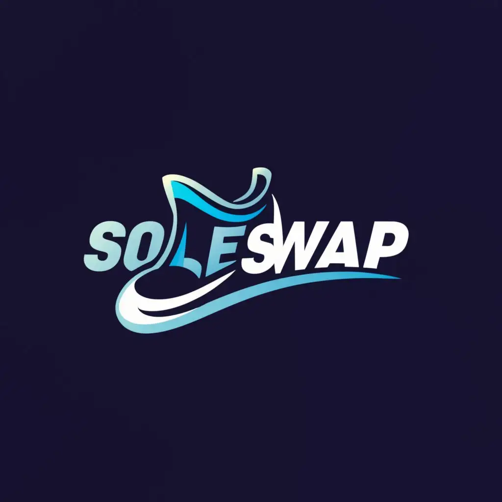 a logo design,with the text "SoleSwap", main symbol:shoes,Moderate,clear background