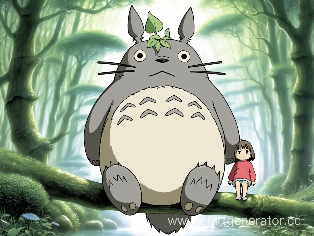 Enigmatic-Encounter-with-Totoro-in-Mystical-Forest