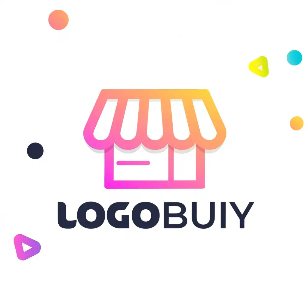 a logo design,with the text "LOGOBUY", main symbol:Logo store, colorful colors, logo, by order,Moderate,clear background