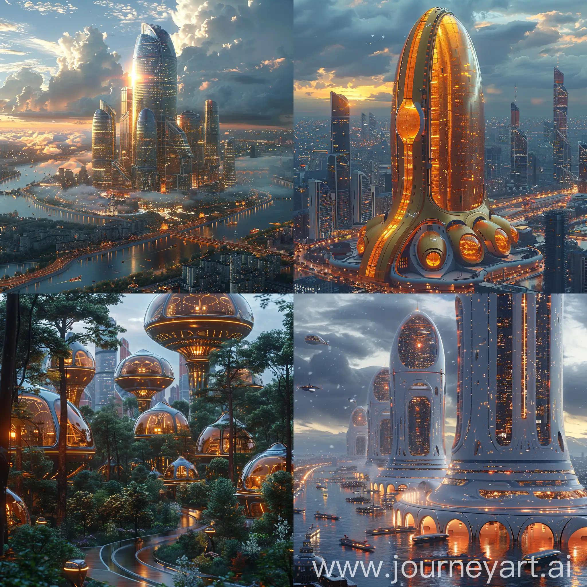 Futuristic-Moscow-Cityscape-with-Raw-Octane-Render-Stylization