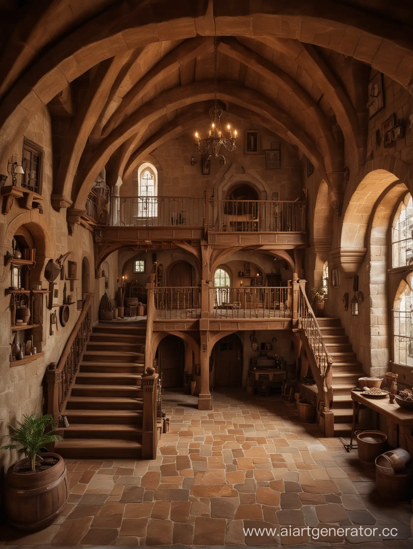 Medieval-Fantasy-Home-Interior-with-Rich-Brown-Tones