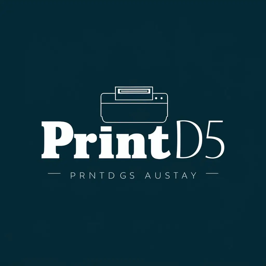logo, printer, with the text "printd95", typography