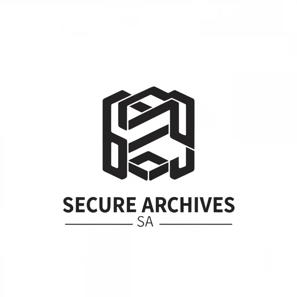 a logo design,with the text "secure archives SA", main symbol:secure archives,complex,clear background