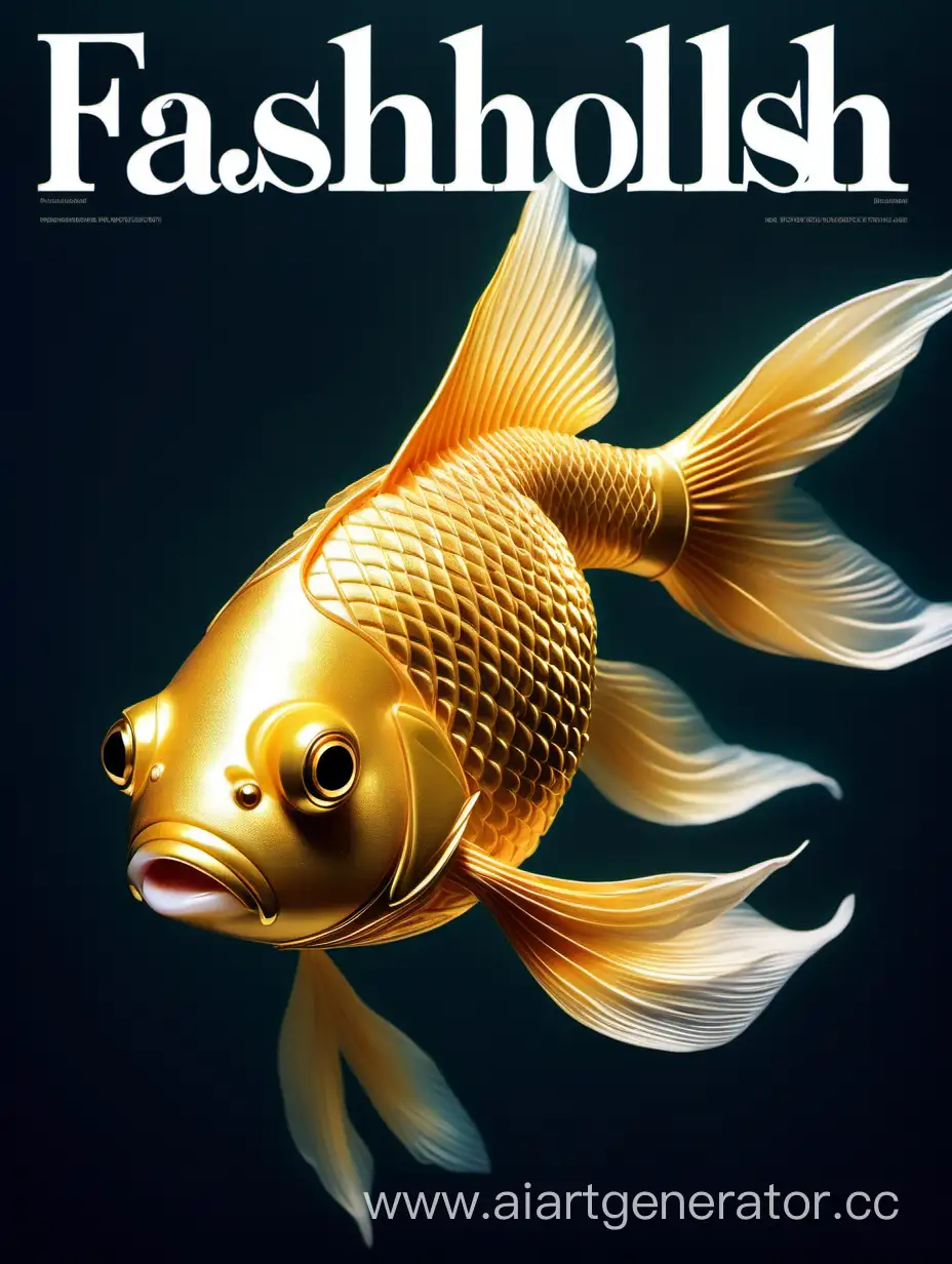 Золотая рыбка на обложке модного журнала