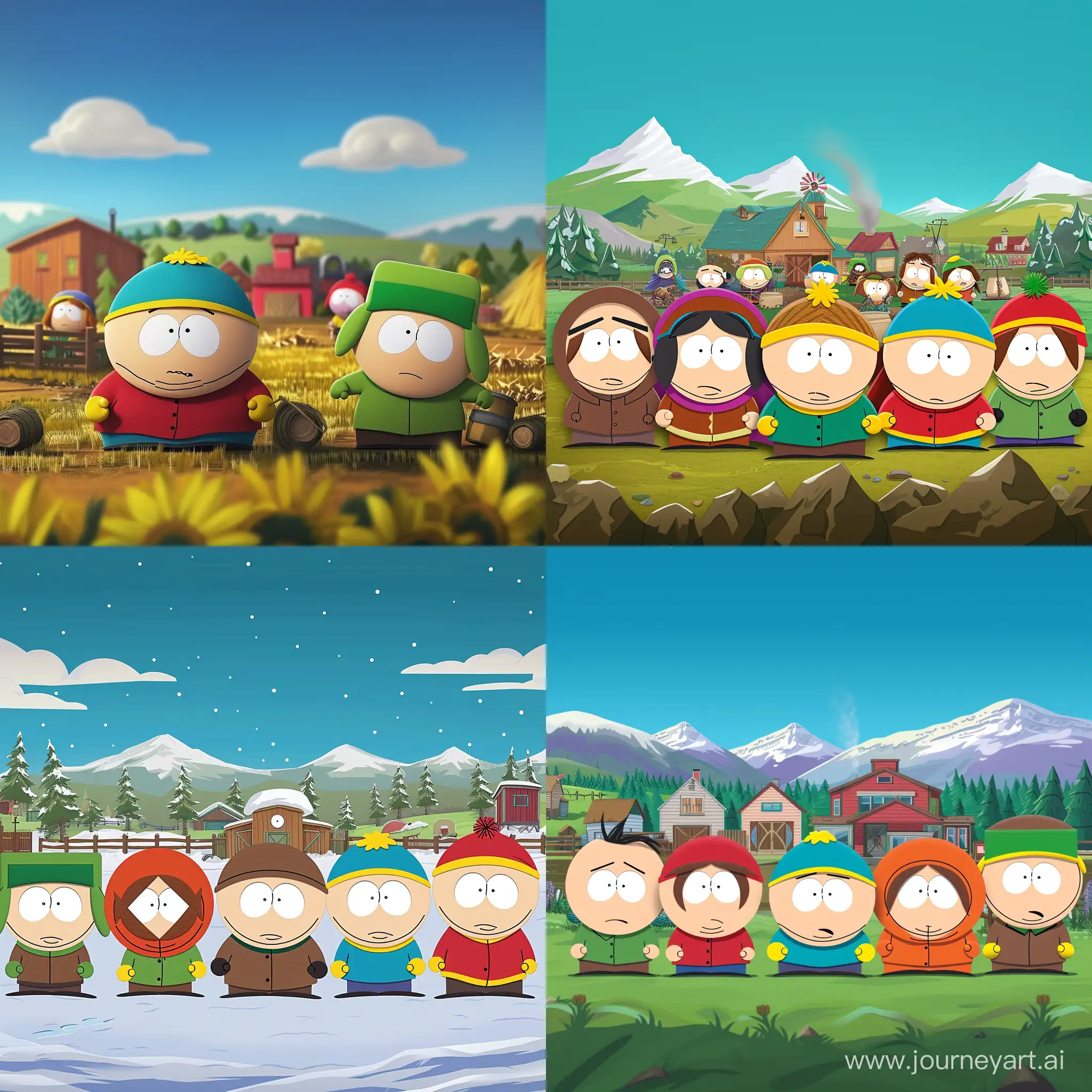 Tegridy-Farm-South-Park-Scene-with-Character-Version-6-Art