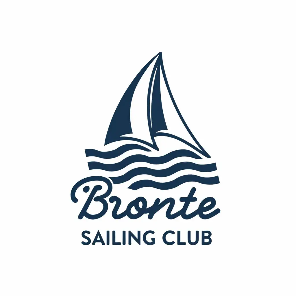 a logo design,with the text "Bronte Sailing Club", main symbol:sailboat,complex,clear background