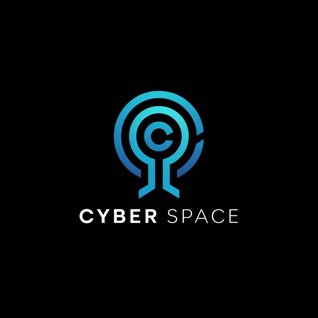 logo, Computer, with the text "Cyber Space", typography, be used in Technology industry