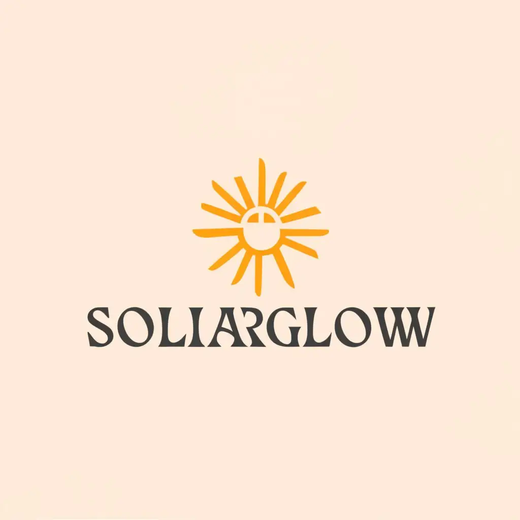 LOGO-Design-for-Solarglow-Radiant-Skin-Care-Brand-with-Sun-and-Nature-Elements