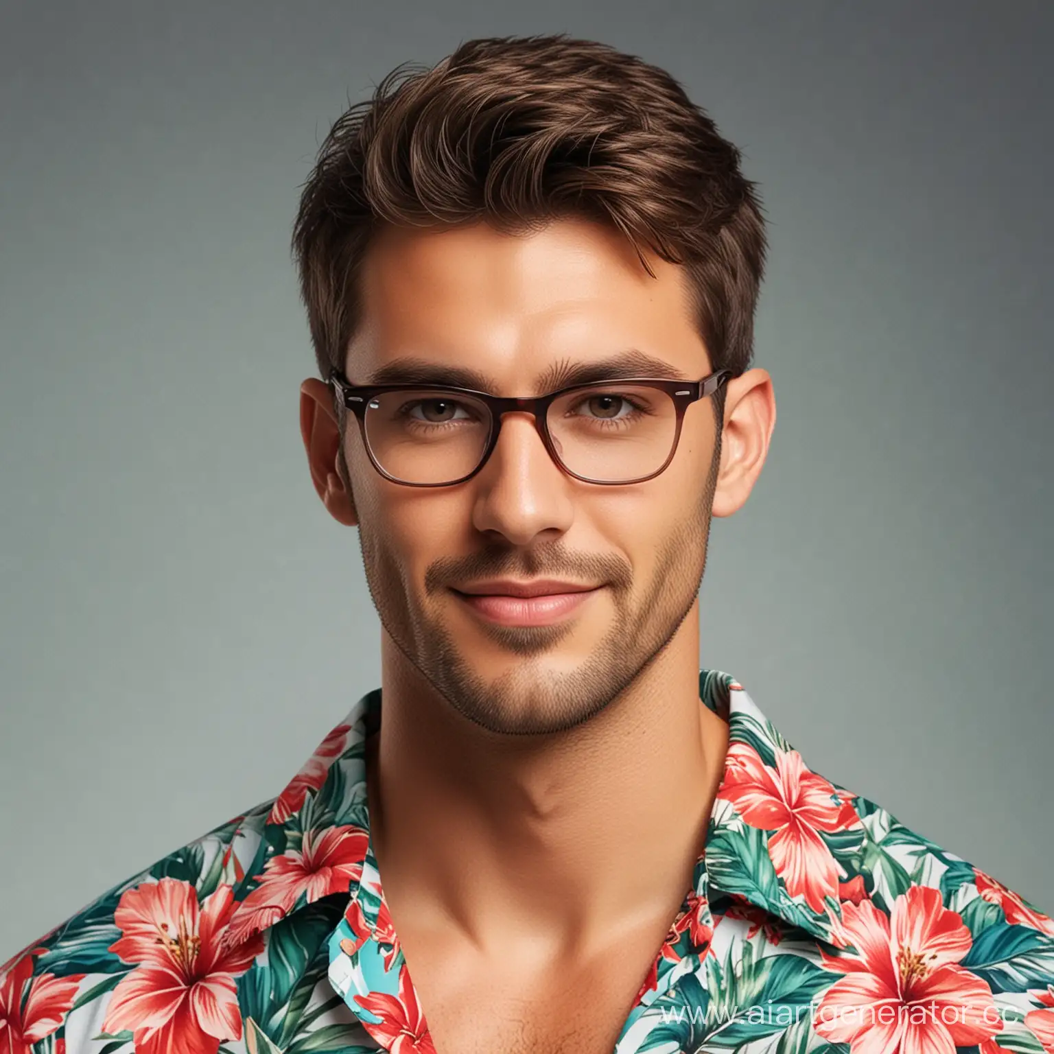 Stylish-Man-in-Hawaiian-Shirt-and-Glasses