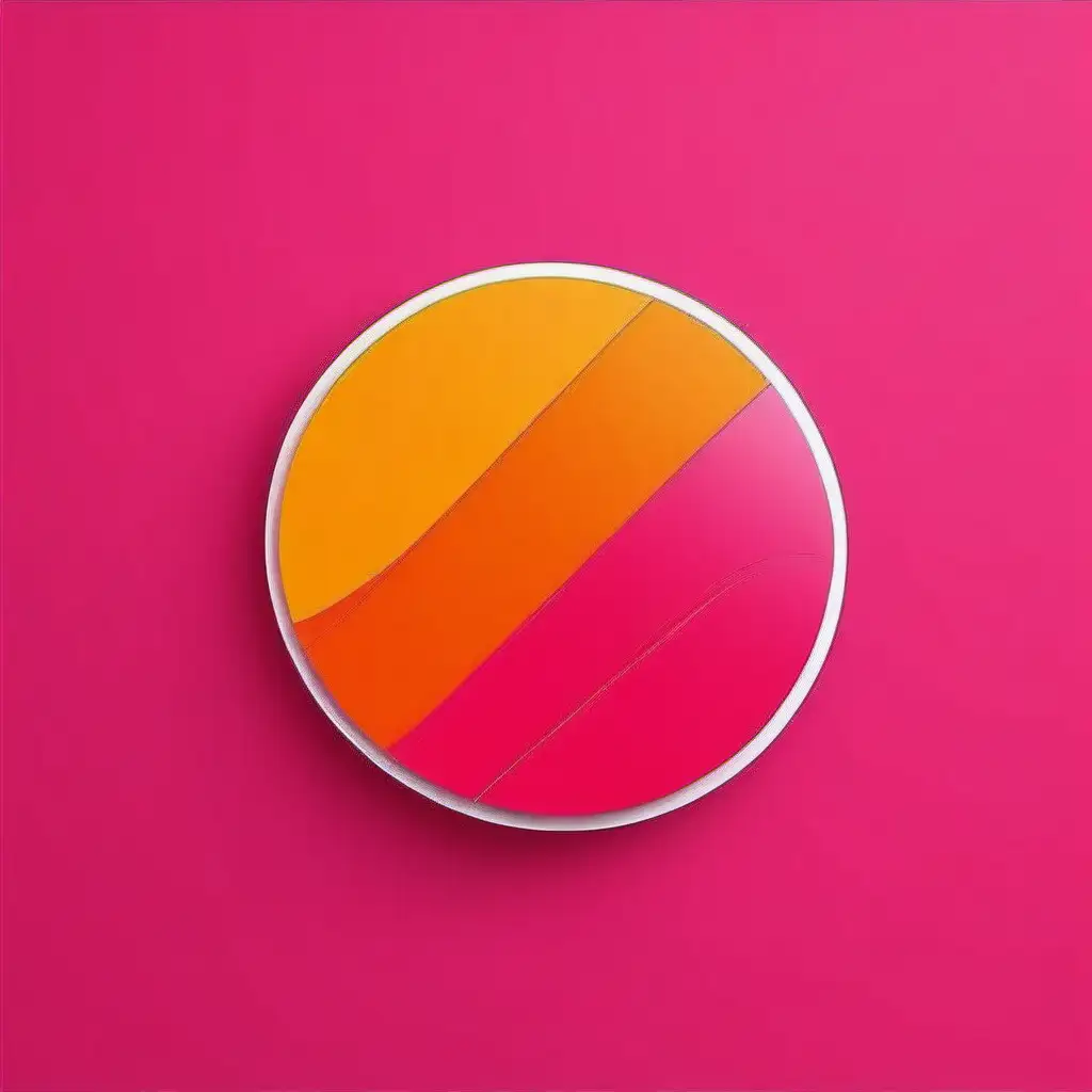 Vibrant SzenS Logo in Orange Yellow and Pink on a Hot Pink Background