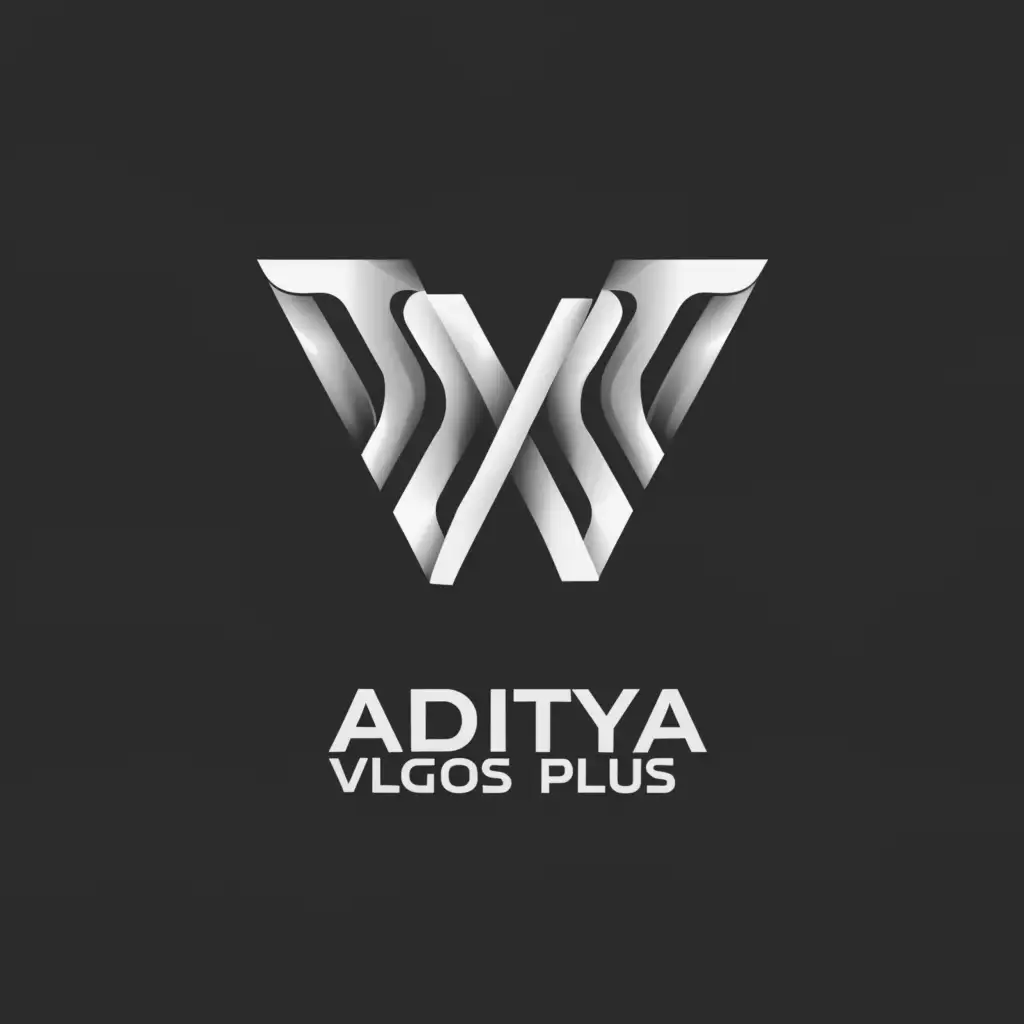 a logo design,with the text "V ADITYA VLGOS plus", main symbol:a,complex,clear background