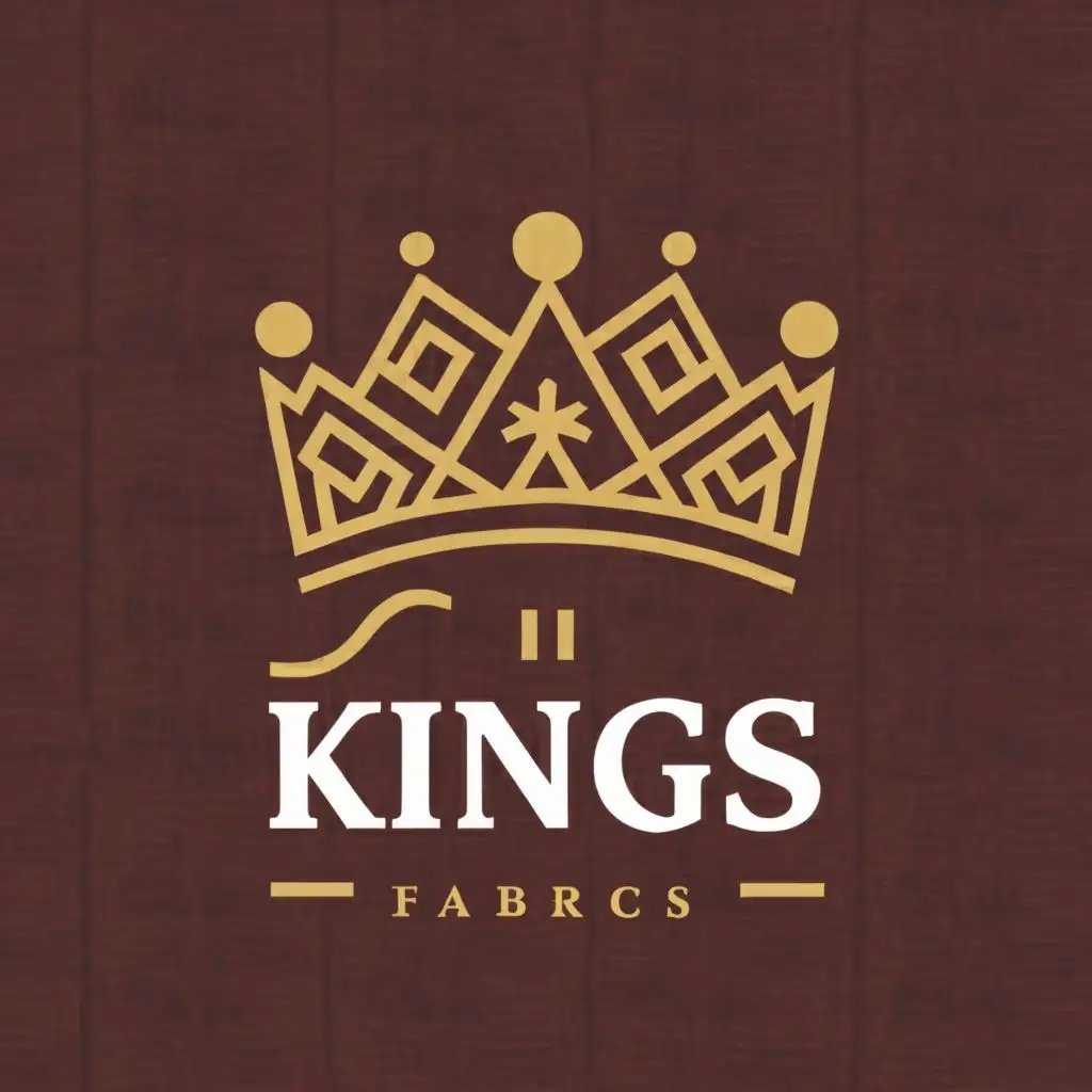 a logo design,with the text "kings fabrics", main symbol:pictorial,Moderate,clear background