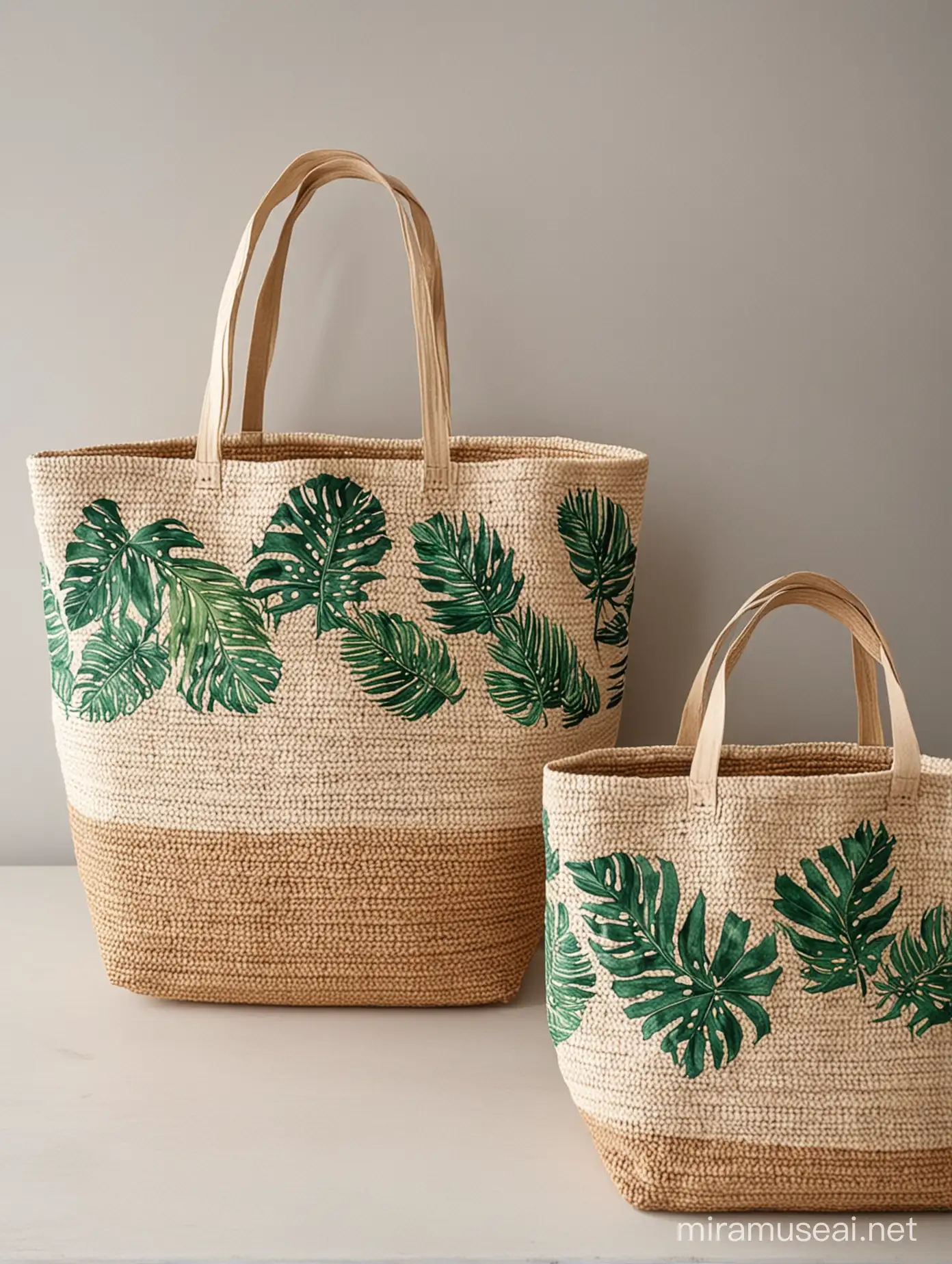 Palm leaves bags