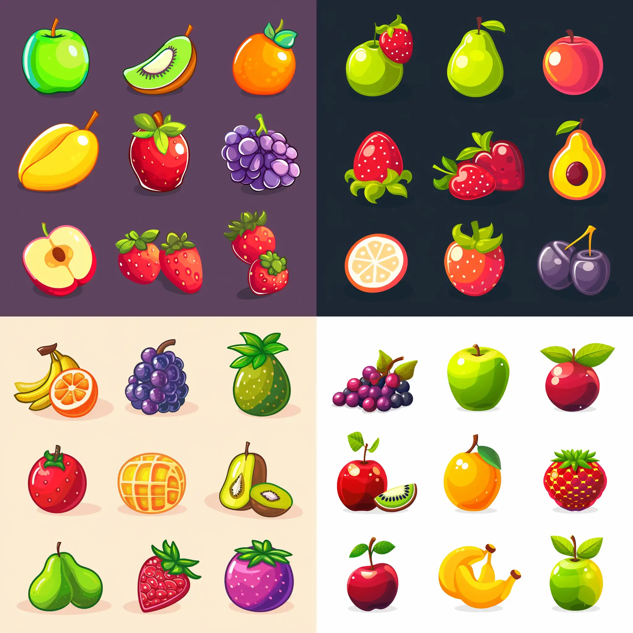 Colorful-Fruit-Arranged-in-Casual-Gaming-Style