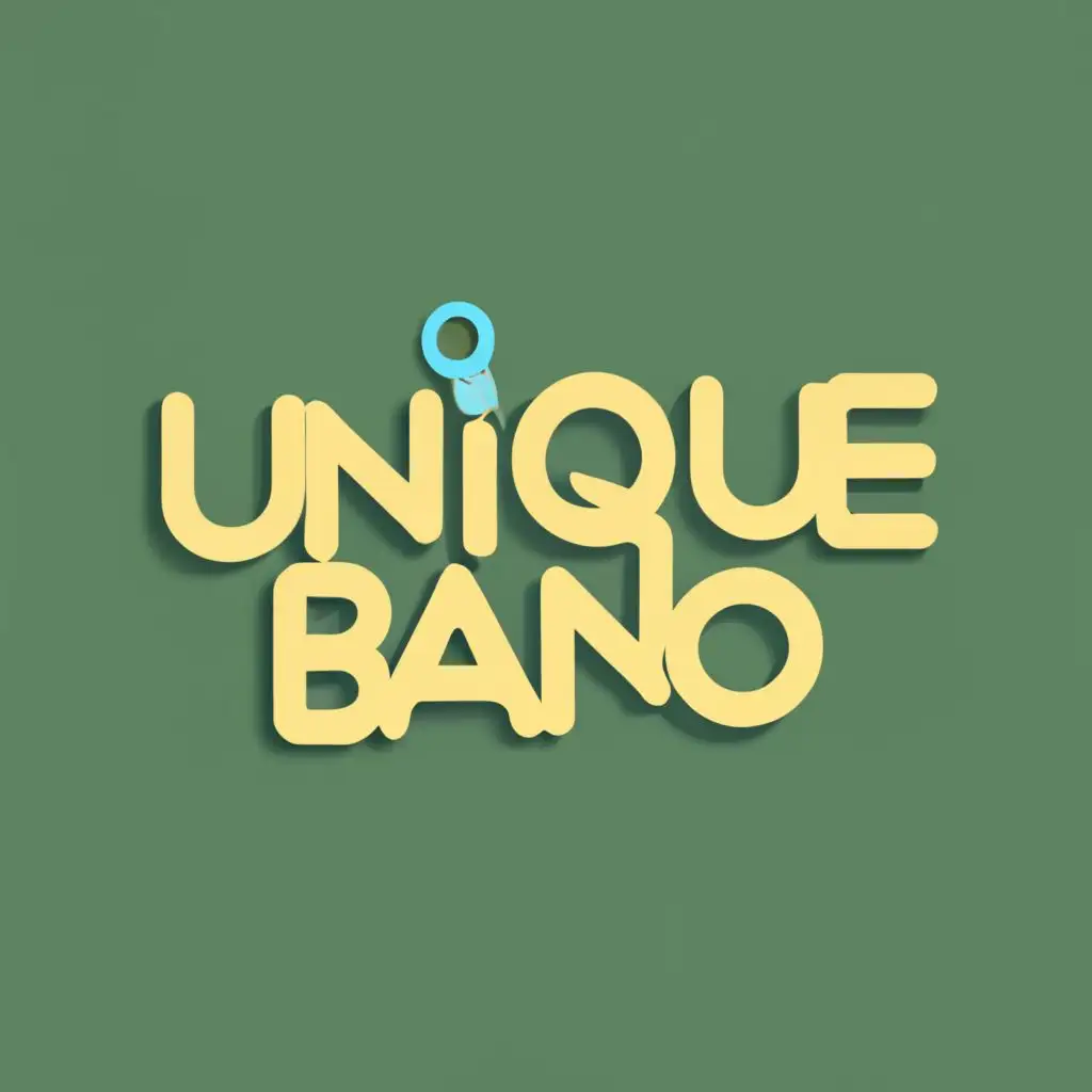 logo, Make a Logo for text Unique Bano, with the text "Unique Bano", typography