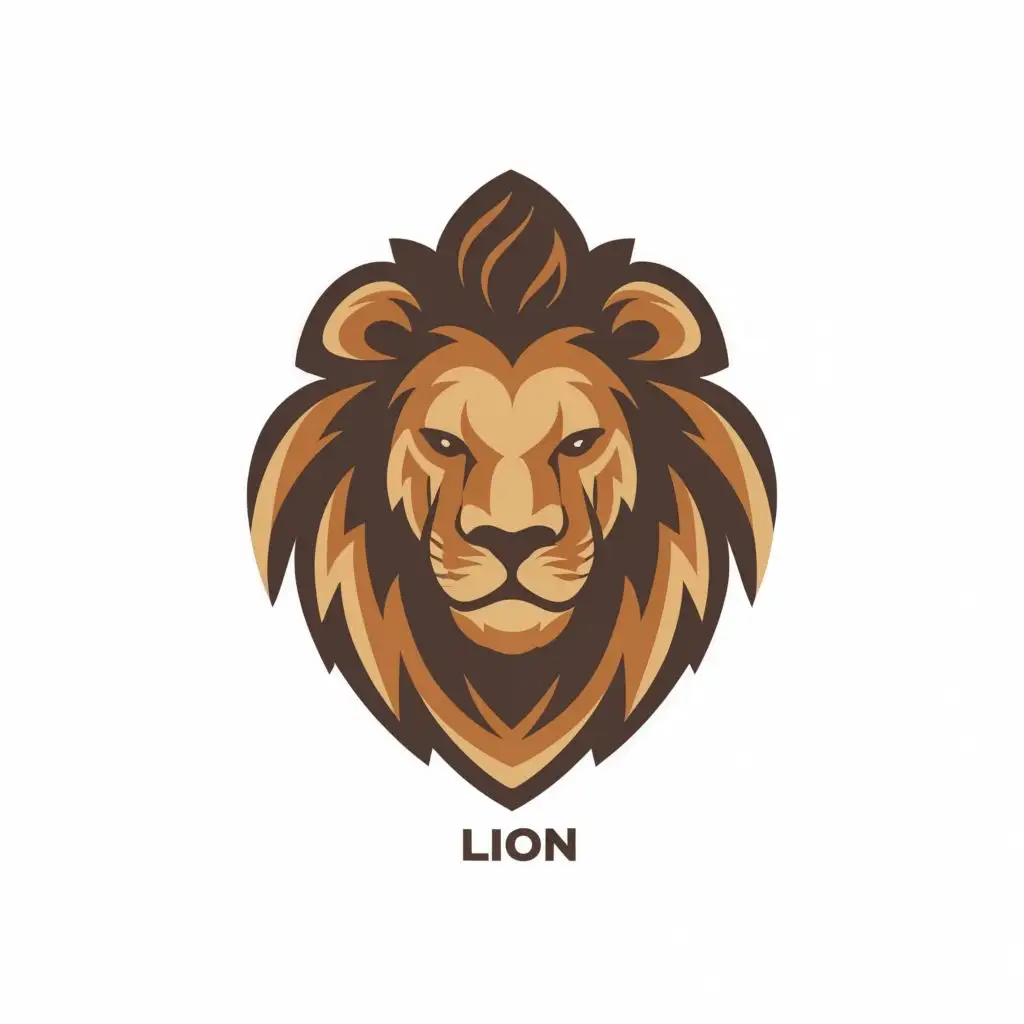 logo, lion, with the text "lion", typography