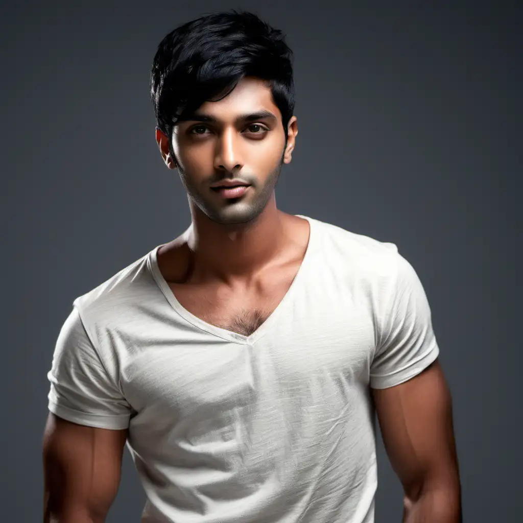 Handsome Indian Man with Impeccable Black Hair in HighResolution