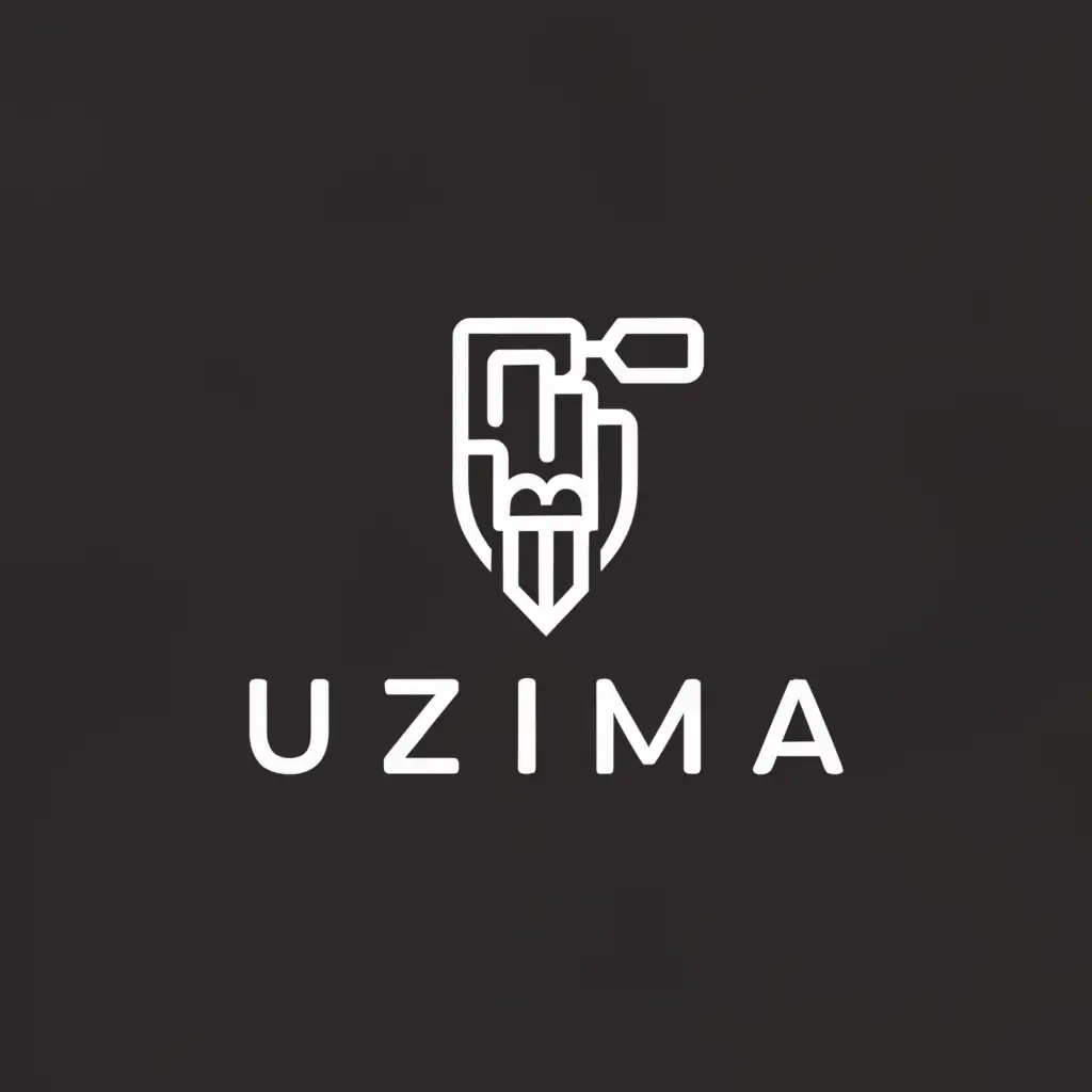a logo design,with the text "UZIMA", main symbol:machine digging a borehole,complex,be used in Technology industry,clear background