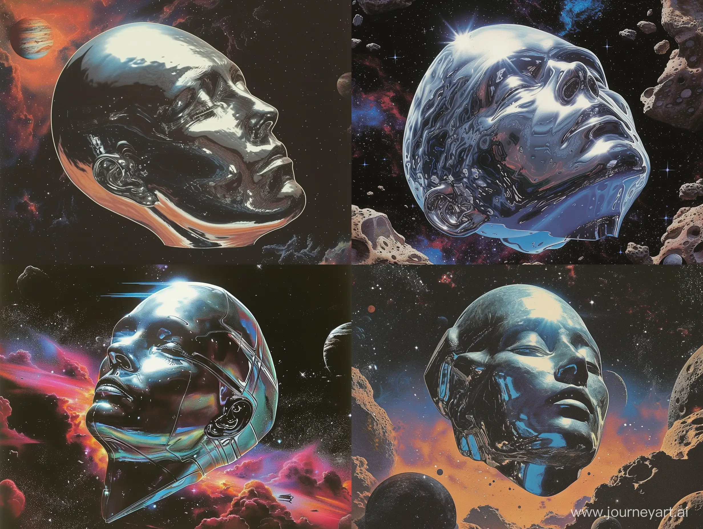 Surreal-Space-Art-Giant-Silver-Head-in-Retro-Synthwave-Wallpaper