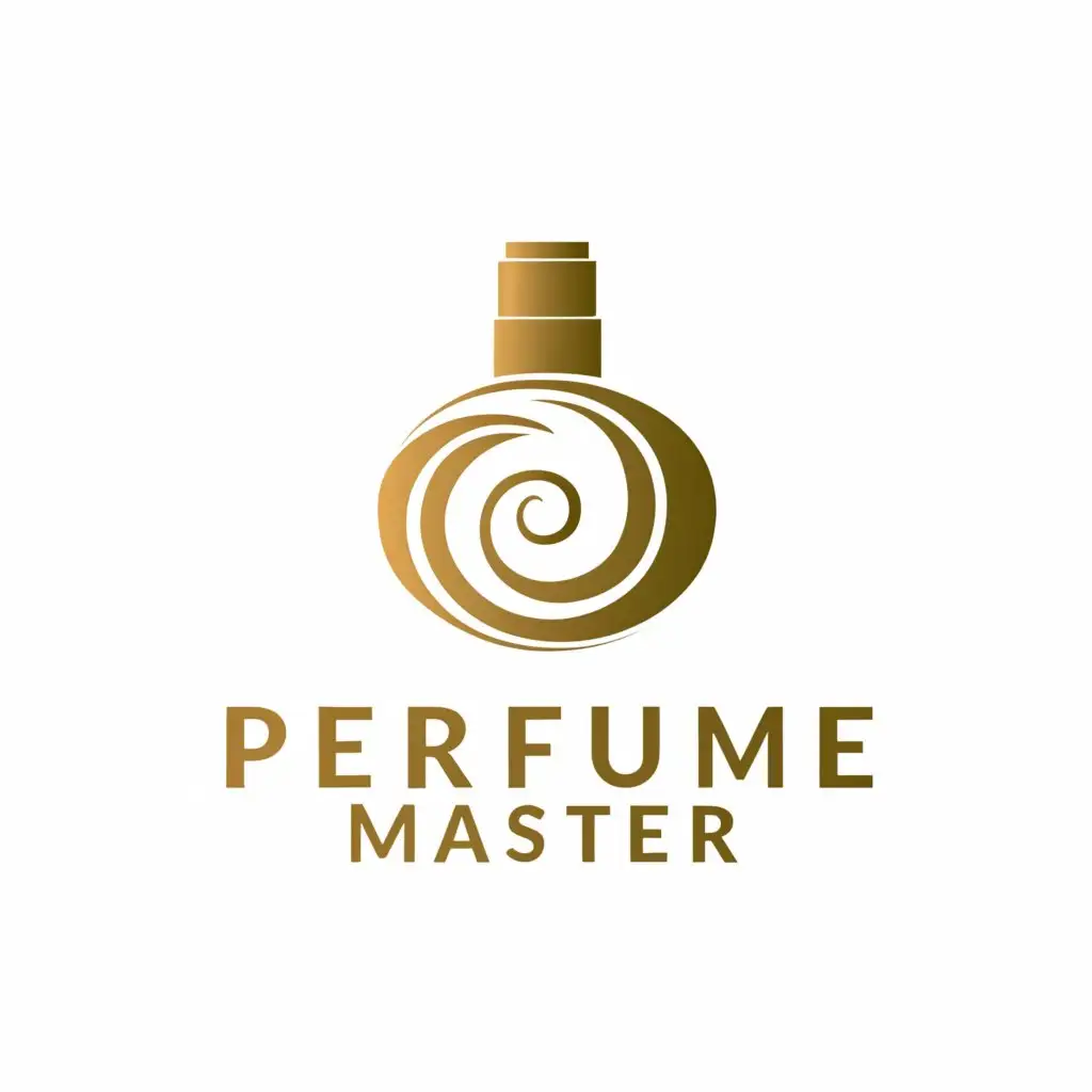 LOGO-Design-For-Perfume-Master-Elegant-CreamColored-Perfume-Bottle-Emblem-for-Beauty-Spa-Industry