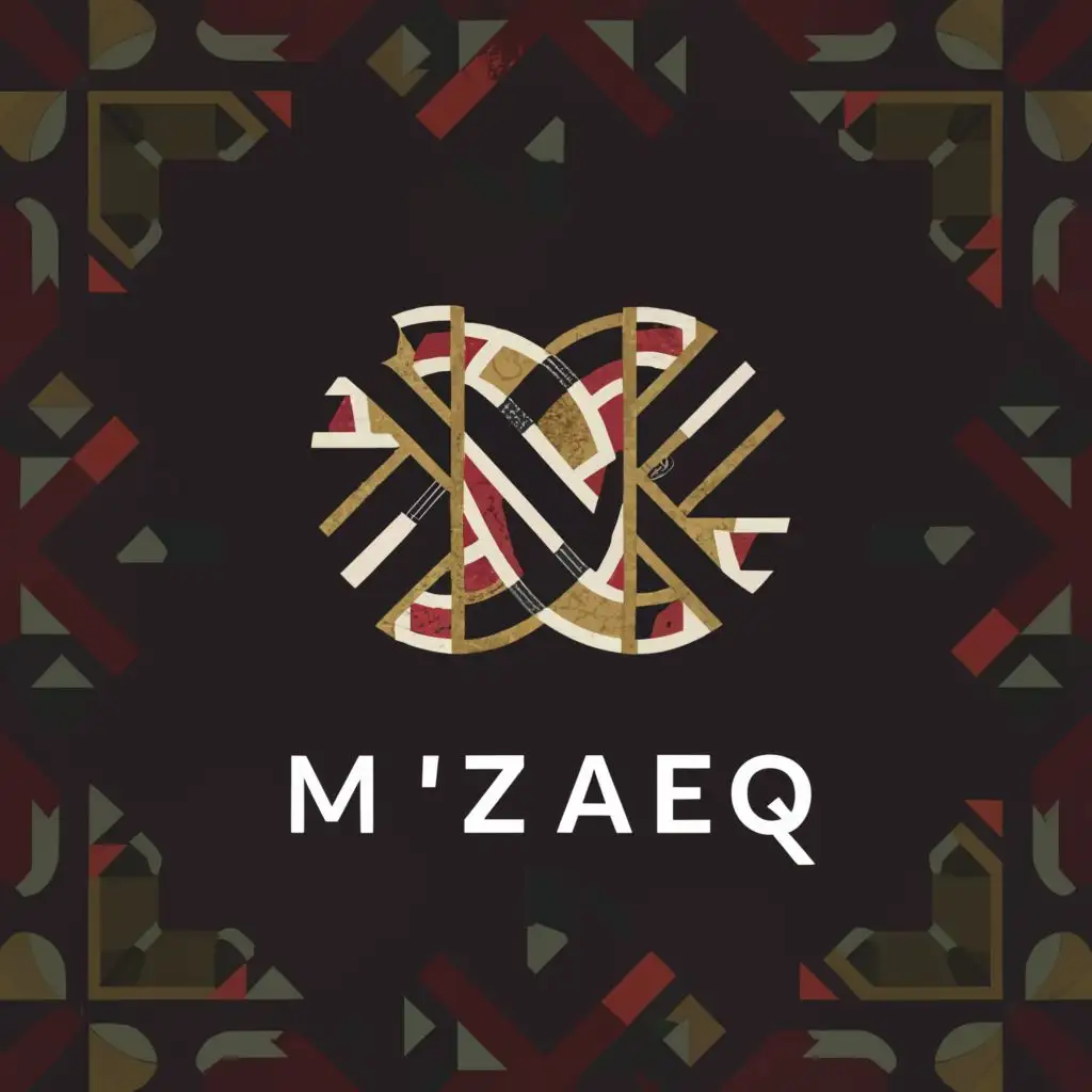 a logo design,with the text "MŌZAEïQ", main symbol:Mosaic,complex,clear background