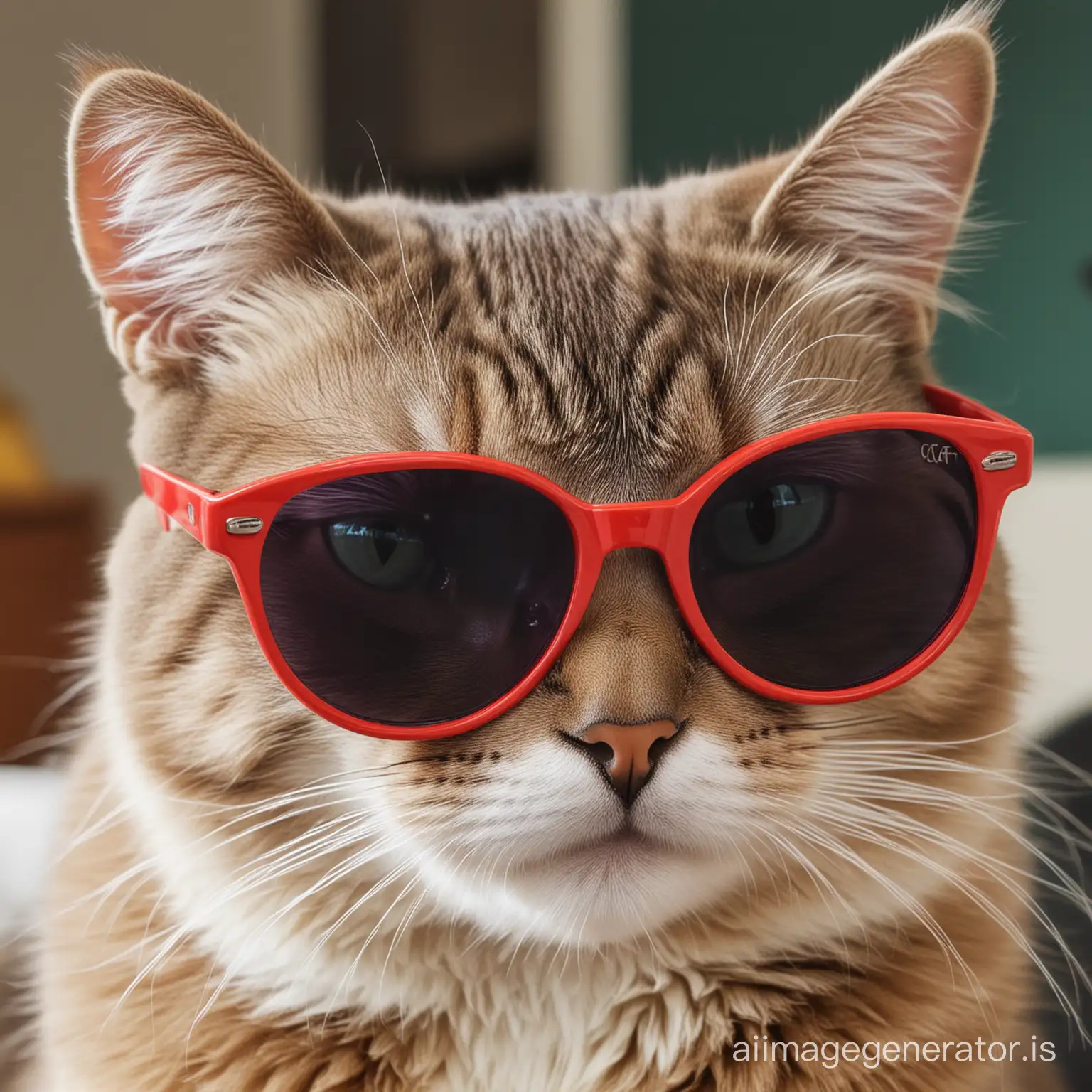 Cat with cool glasses