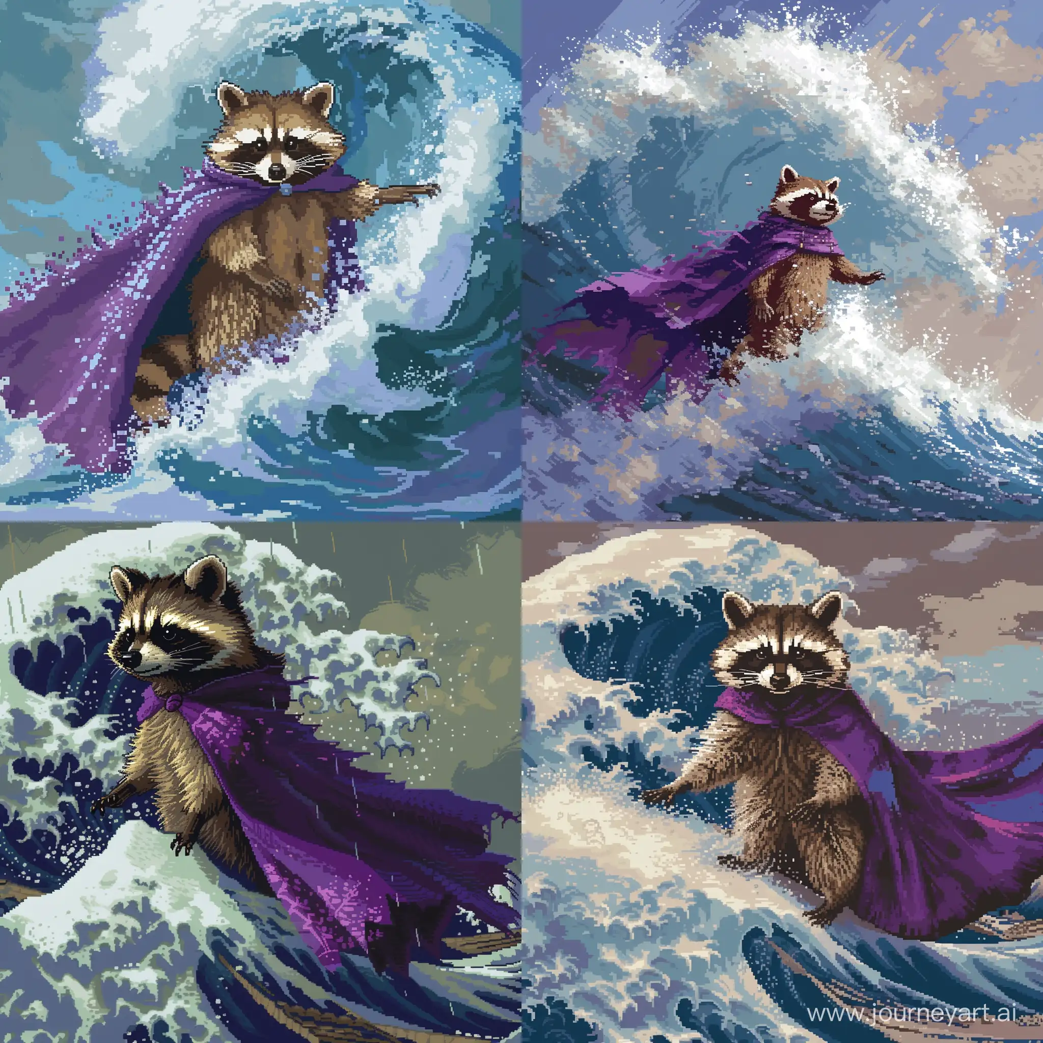 Mystical-PurpleCaped-Raccoon-Riding-the-Crest-of-an-Ocean-Wave