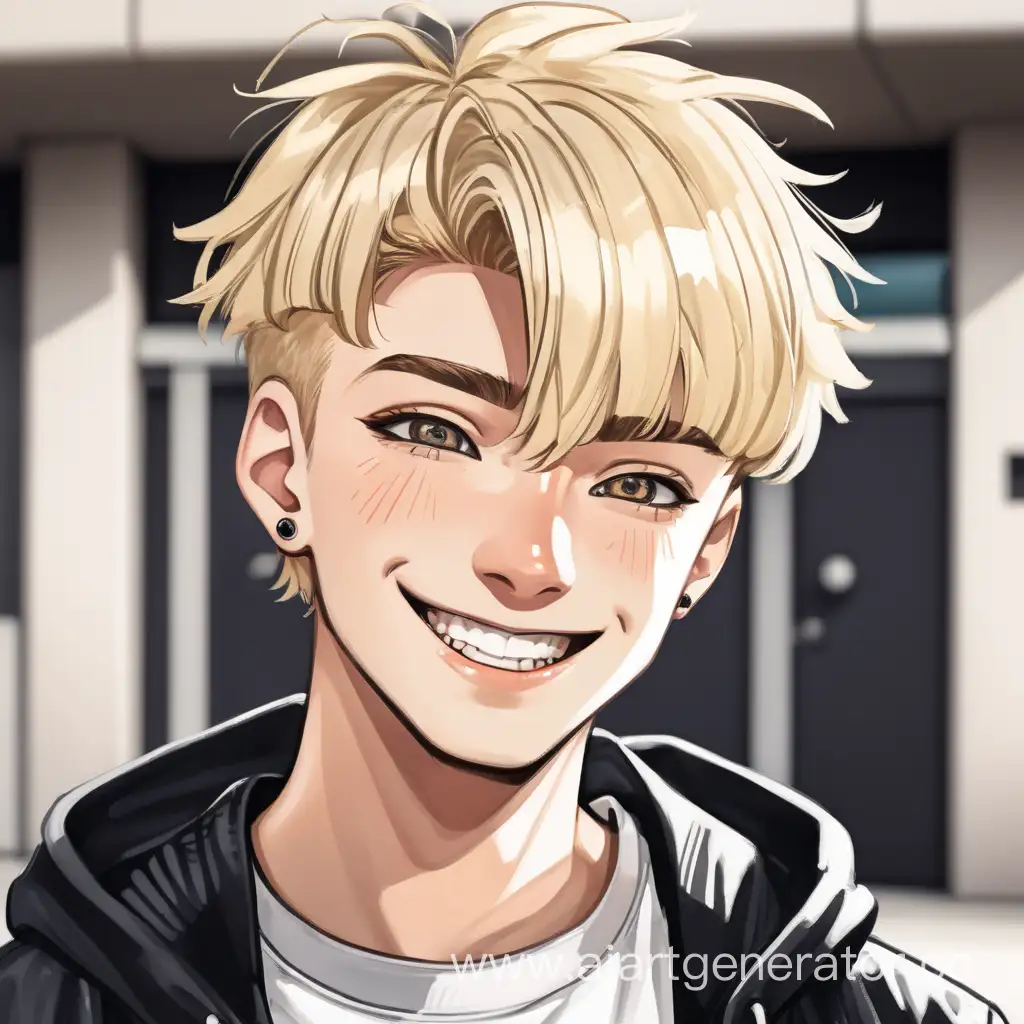 BlondeHaired-Guy-in-Casual-Street-Style-with-Playful-Smile