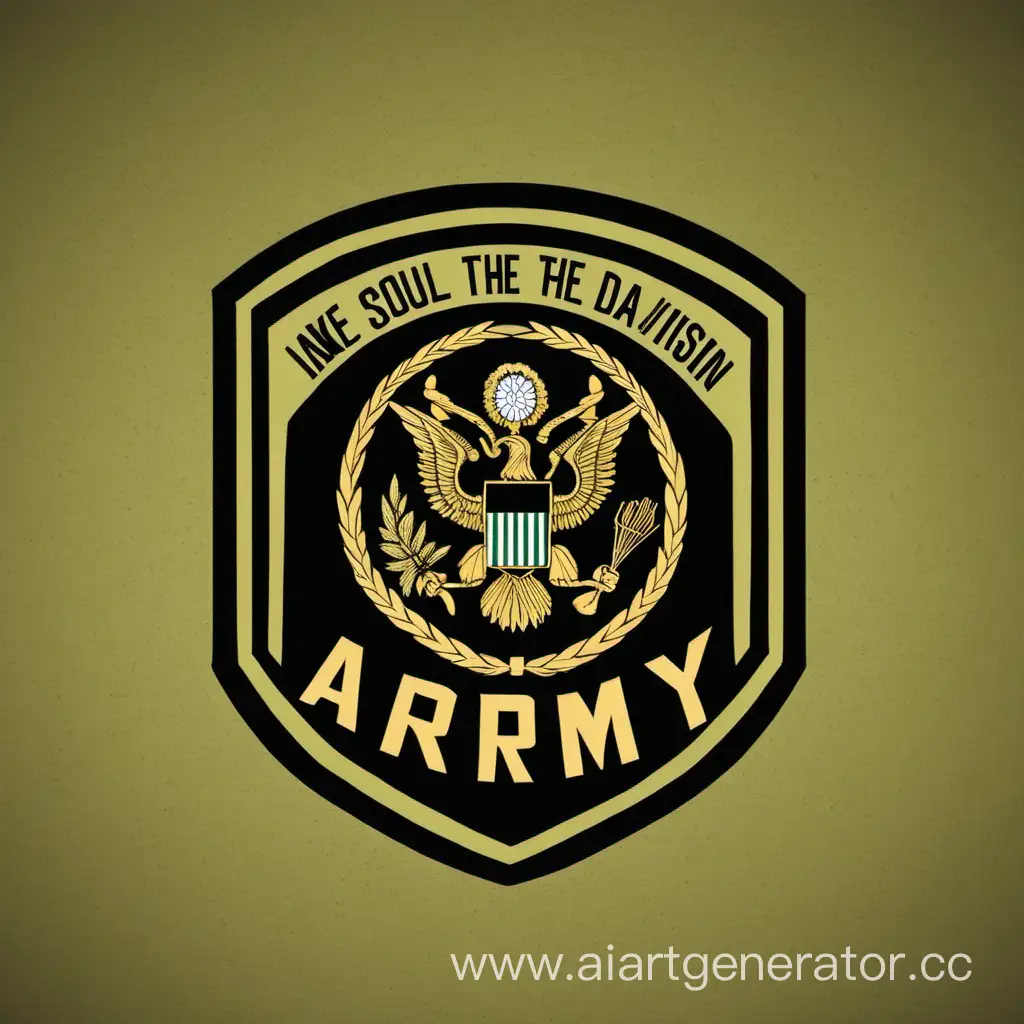 Сделай логотип для армейского отдела. На логотипе нужно чтобы было название Division. На фото должен быть армеец и текст Division