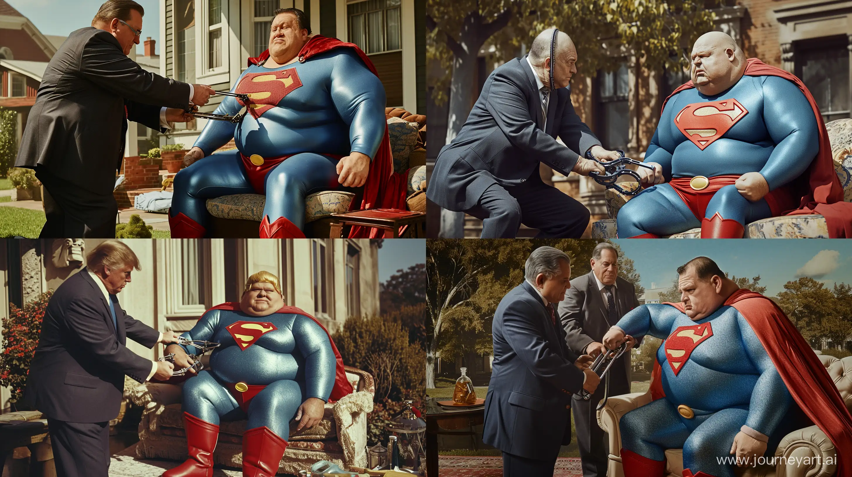 Elderly-Man-in-Superhero-Showdown-Faces-Handcuffs-Drama
