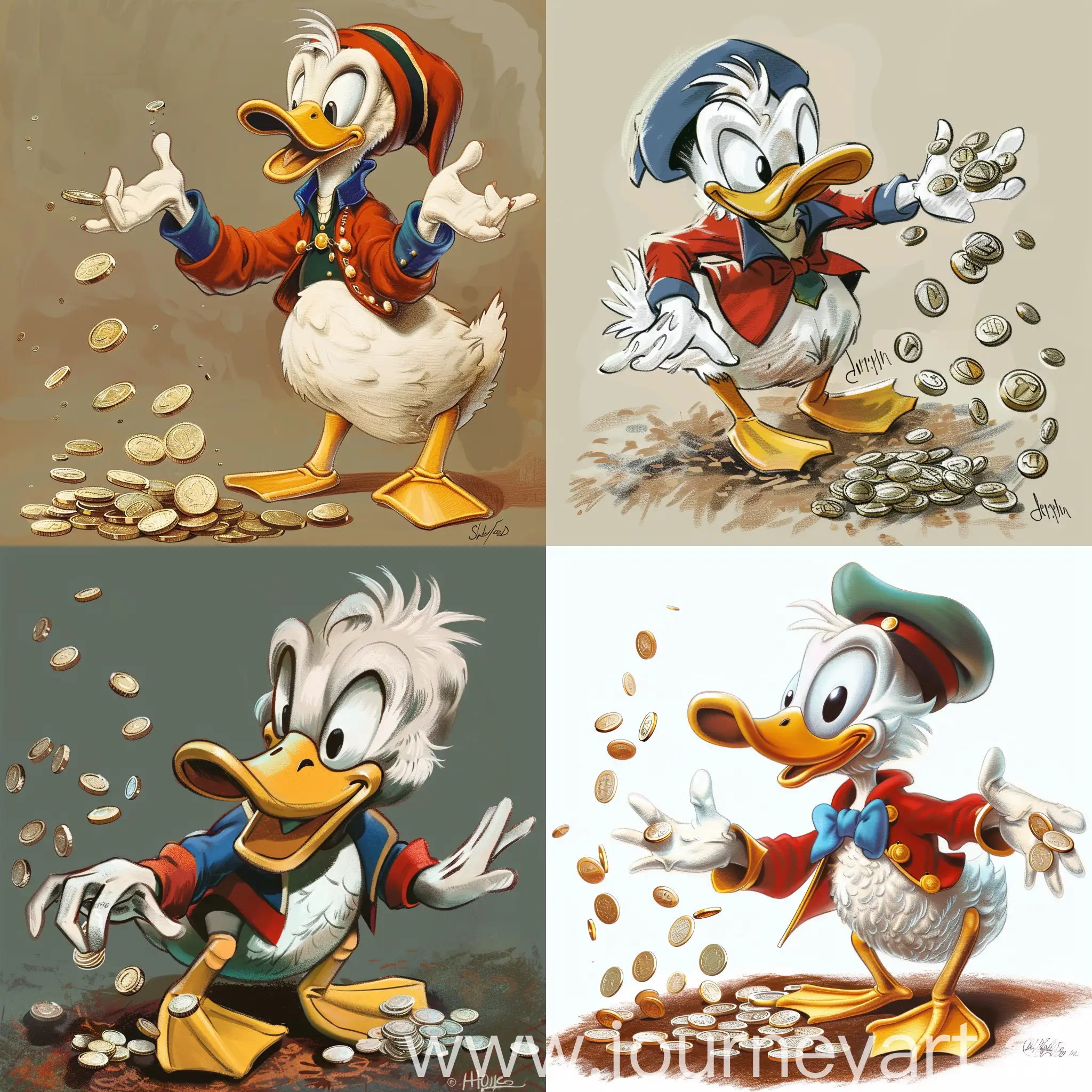 Scrooge-McDuck-Scattering-Coins