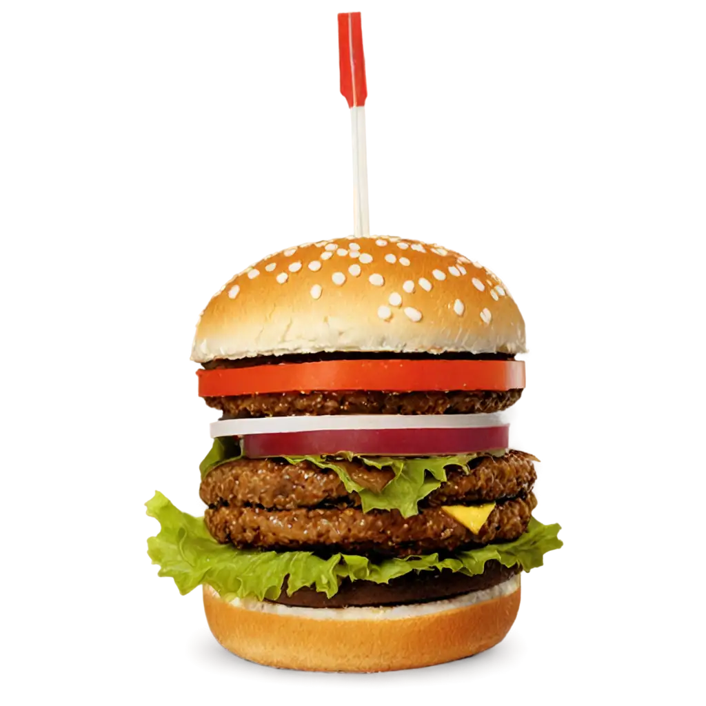 Savor-the-Crisp-Delight-Burger-PNG-Image-for-Mouthwatering-Visuals
