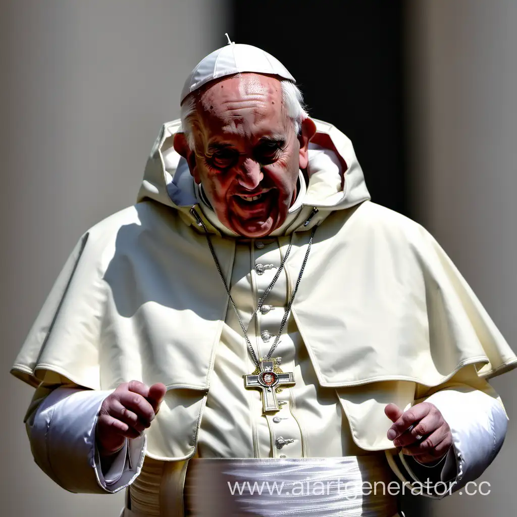 Папа Римский в пуховике