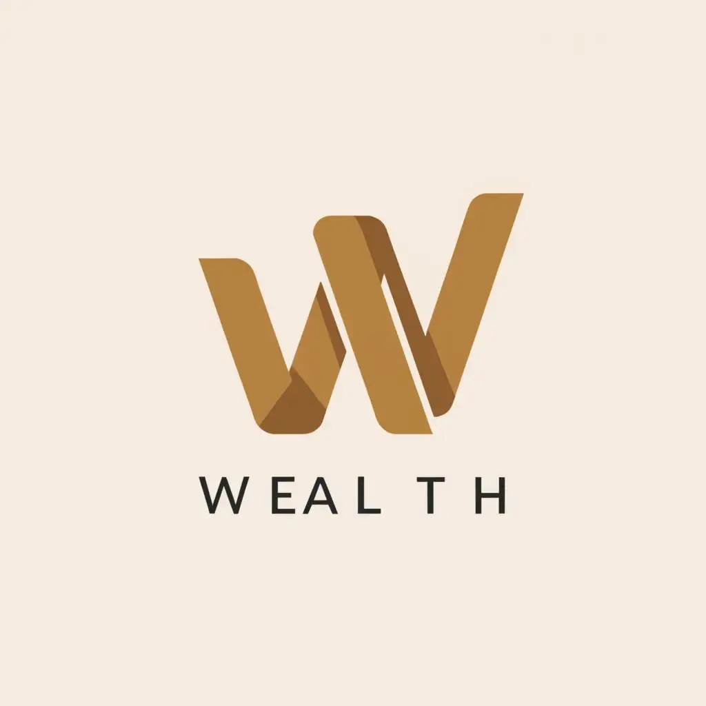 a logo design,with the text "Wealth simple", main symbol:W ,Minimalistic,be used in Finance industry,clear background
